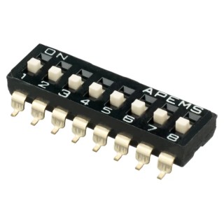 APEM Rotary Coded DIP Switch Raised Actuator Slide IKD0803101