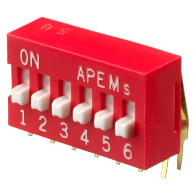 APEM Raised Rotary Coded DIP Switch DA06V