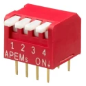 APEM Rotary Coded DIP Switch Piano Actuator Type Up to 10 Way 400gf Operation Force DPL04V