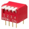 APEM Rotary Coded DIP Switch Piano Actuator Type Up to 10 Way 400gf Operation Force DPL04V