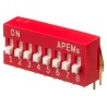 APEM Raised Rotary Coded DIP Switch DA08V, SPST, Through-Hole, Raised Actuator, Low Contact Resistance 50mΩ DA08V
