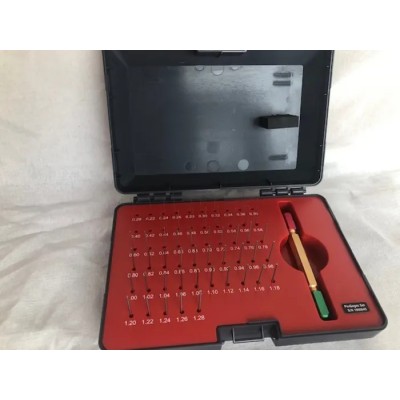 RS PRO Hole Pin Gauge Set 55 Piece, Diameter Range 0.2 mm to 1.28 mm, Increment 0.02 mm, Fully Hardened Steel 877-1801