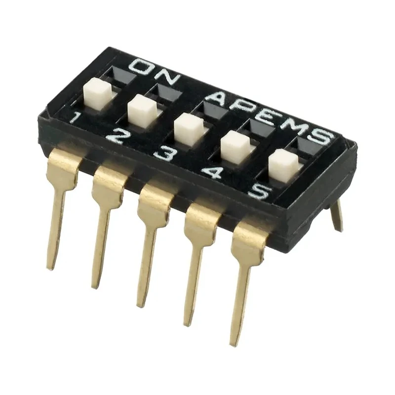 APEM Raised Actuator Slide Rotary Coded DIP Switch Through Hole IKD0500101