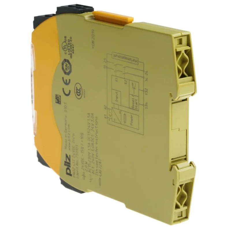 Pilz Safety Relay PNOZ s1 C 24V DC, 2 Safety Contacts, 1 Auxiliary Contact, Plug-in Mount, 2W Power Consumption 751101
