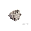 TE Connectivity Heavy Duty Power Connector Insert 16A 500V 6 Contacts Male Panel Mount HDC HE Series T2040063101-000