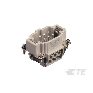 TE Connectivity Heavy Duty Power Connector Insert, 16A, HDC HE Series Male, 6 Contacts T2040062101-000
