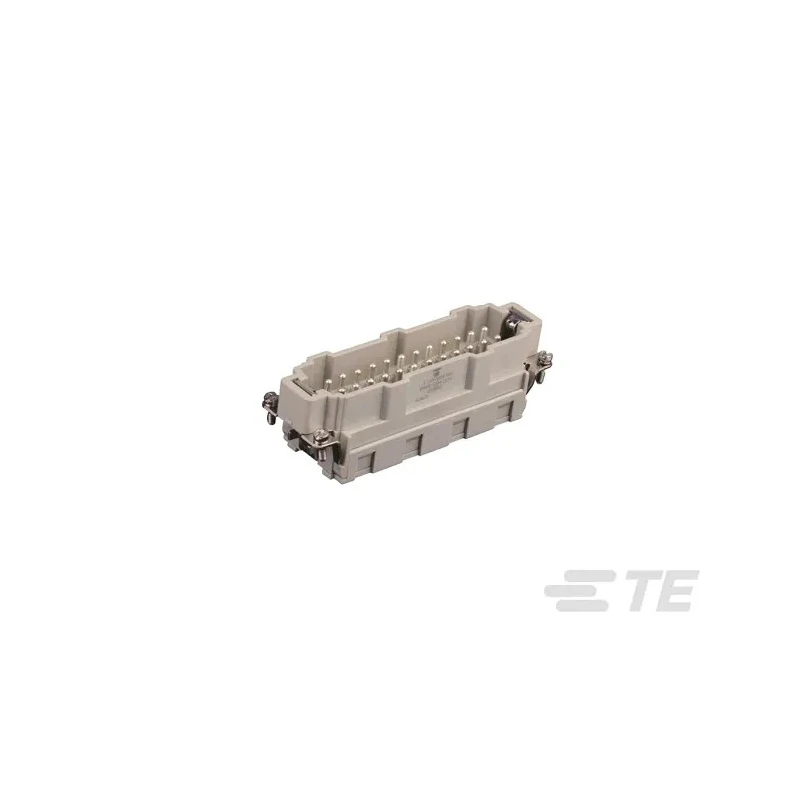 TE Connectivity Heavy Duty Power Connector Insert 16A 500V Panel Mount Male 24 Contacts Series HDC HE T2040243101-000