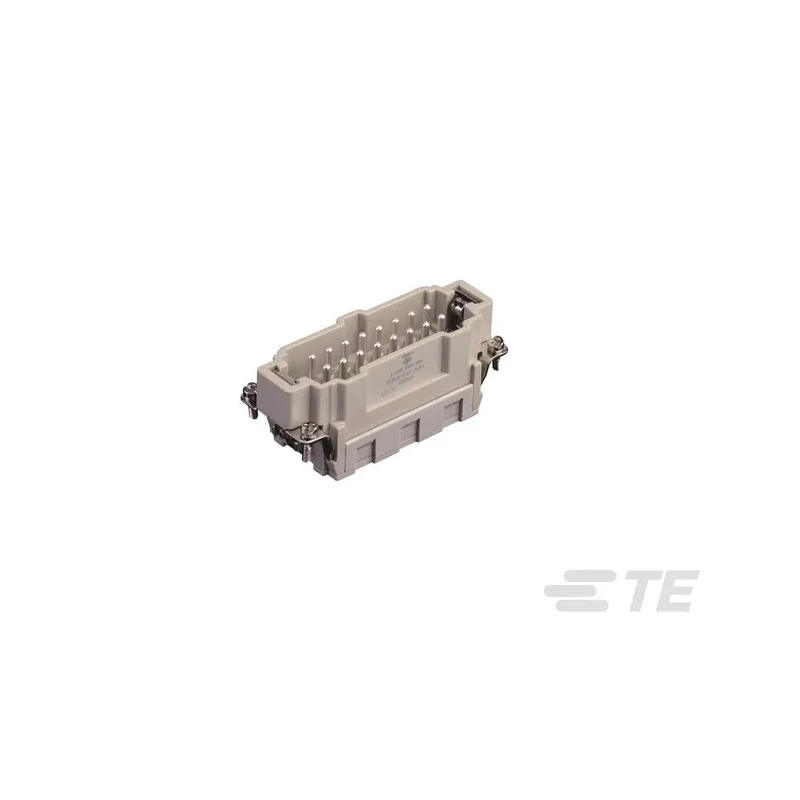TE Connectivity Heavy Duty Power Connector Insert Male, 16 Contacts, 16A, 500V, Panel Mount, HDC HE Series T2040163101-000