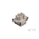TE Connectivity Heavy Duty Power Connector Insert 16A 500V Panel Mount Female 6 Contacts HDC HE Series T2040063201-000