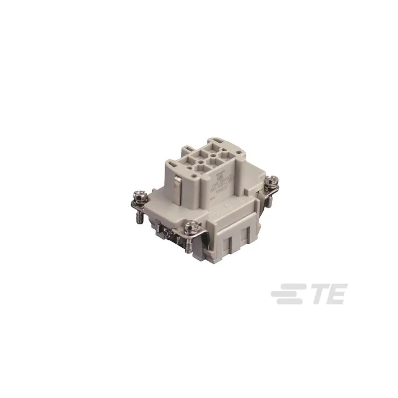 TE Connectivity Heavy Duty Power Connector Insert 16A 500V Panel Mount Female 6 Contacts HDC HE Series T2040063201-000