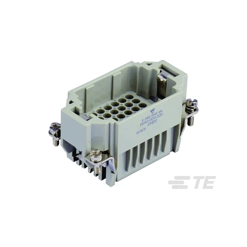 TE Connectivity Heavy Duty Power Connector Insert 42 Contacts 10A 250V HDC HDD Series Male T2030422101-000
