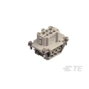 TE Connectivity Heavy Duty Power Connector Insert 16A 500V Panel Mount Female 6 Contacts T2040062201-000