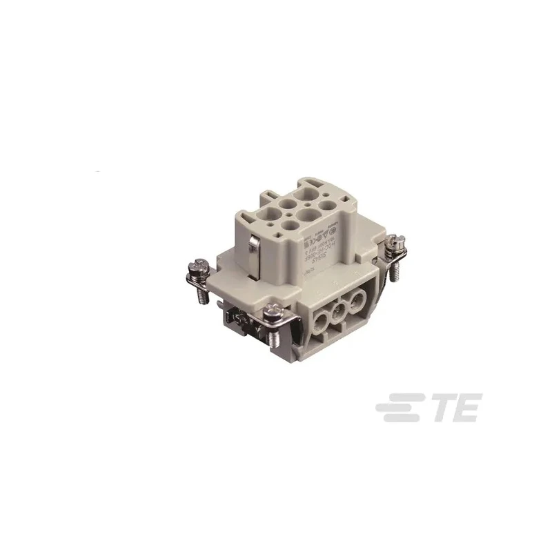 TE Connectivity Heavy Duty Power Connector Insert 16A 500V Panel Mount Female 6 Contacts T2040062201-000