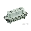 TE Connectivity Heavy Duty Power Connector Insert 10A 250V Panel Mount 16 Contacts HDC HA Series T2010322201-000