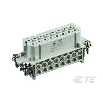 TE Connectivity Heavy Duty Power Connector Insert 10A 250V Panel Mount 16 Contacts HDC HA Series T2010322201-000