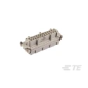 TE Connectivity Heavy Duty Power Connector Insert 16A 24 Contacts Panel Mount 500V Silver Contact Plating T2040244201-000
