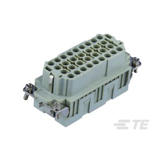 TE Connectivity Heavy Duty Power Connector Insert 16A 500V Panel Mount Female 32 Contacts T2050322201-000
