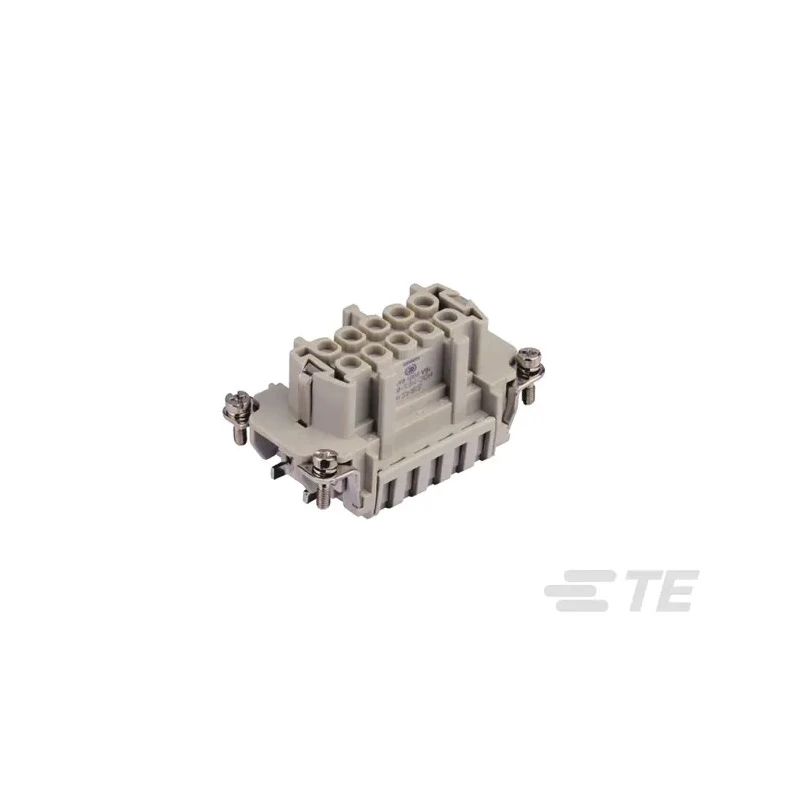 TE Connectivity Heavy Duty Power Connector Insert, 16A, HDC HE Series Female, 10 Contacts T2040103201-000