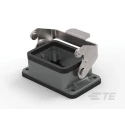 TE Connectivity HDC Range Heavy Duty Power Connector Housing, Panel Mount, Die Cast Aluminium, IP65 Rated T1500062000-000
