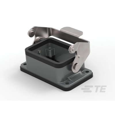TE Connectivity HDC Range Heavy Duty Power Connector Housing, Panel Mount, Die Cast Aluminium, IP65 Rated T1500062000-000