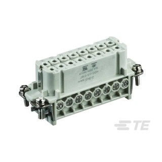 TE Connectivity Heavy Duty Power Connector Insert 16A Panel Mount 16 Contacts Silver Plating T2010162201-000