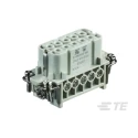 TE Connectivity Heavy Duty Power Connector Insert, 16A, 250V, HDC HA Series Female, Panel Mount, 10 Contacts T2010102201-000