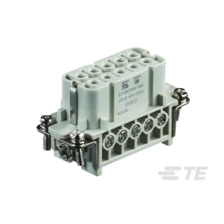 TE Connectivity Heavy Duty Power Connector Insert, 16A, 250V, HDC HA Series Female, Panel Mount, 10 Contacts T2010102201-000