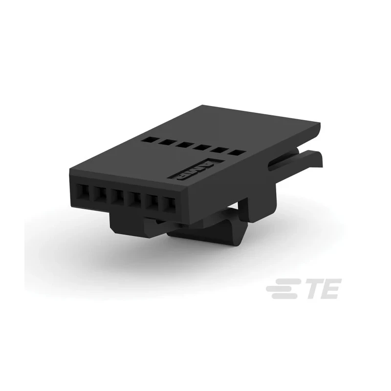 TE Connectivity FFC Female PCB Connector Housing Nylon 1 Row 6 Contacts 1.27 mm Pitch 487545-3