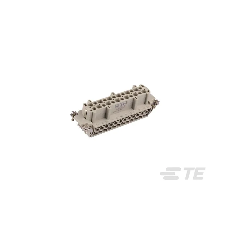 TE Connectivity Heavy Duty Power Connector Insert 16A 500V Panel Mount Silver Contact Plating 24 Contacts T2040242201-000