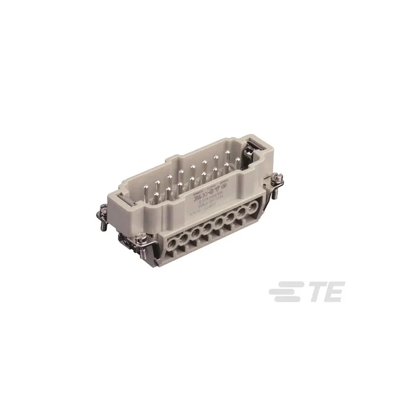 TE Connectivity Heavy Duty Power Connector Insert 16A, 16 Contacts, 500V, Panel Mount Male HDC HE Series T2040162101-000