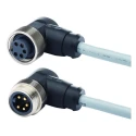 HARTING Sensor Actuator Cable Female 5 Way Right Angle to Male 5 Way Right Angle Plug 1.5 m 21349899597015