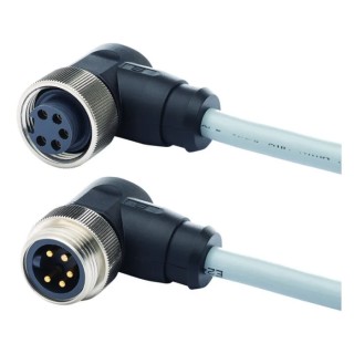 HARTING Sensor Actuator Cable Female 5 Way Right Angle to Male 5 Way Right Angle Plug 1.5 m 21349899597015