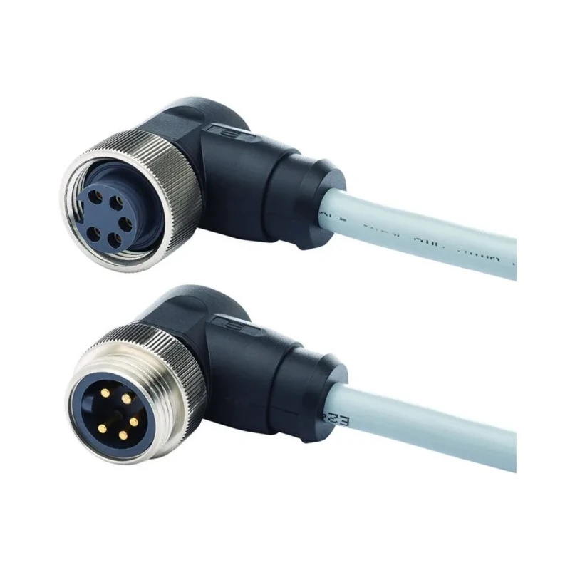 HARTING Sensor Actuator Cable Female 5 Way Right Angle to Male 5 Way Right Angle Plug 1.5 m 21349899597015