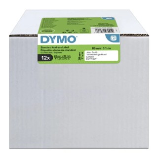 Dymo White Red Print Label Roll 89 mm Width 130 Per Pack 89 mm 2093091
