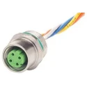 HARTING Female 4 Way M12 to Female 4 Way Unterminated Sensor Actuator Cable 0.5 m 250V IP67 21033752400