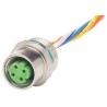 HARTING Female 4 Way M12 to Female 4 Way Unterminated Sensor Actuator Cable 0.5 m 250V IP67 21033752400