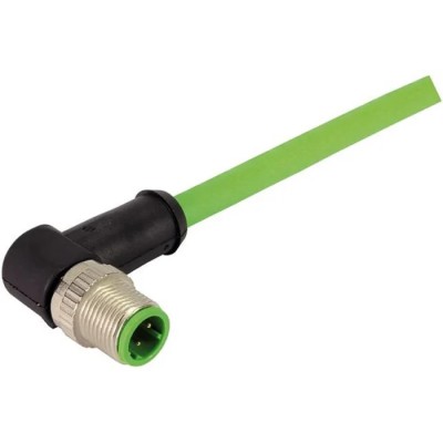 HARTING Sensor Actuator Cable Male 4 Way Right Angle to Female Unterminated 1 m 250V IP67 21349400405010