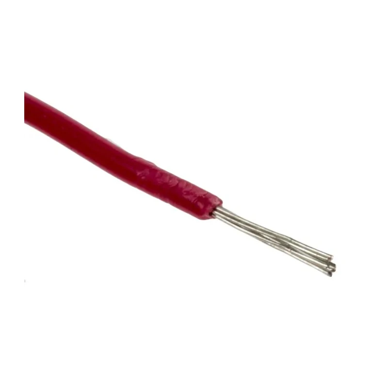 RS PRO Red 0.08 mm² Hook Up Wire, 28 AWG, 7/0.12 mm core strands, 100 m length, Polyvinyl Chloride Insulation 877-5254
