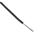 RS PRO Black 0.08 mm² 28 AWG 7/0.12 mm Tinned Copper Single Core Hook Up Wire, PVC Jacket, 100 m Length 150V 80°C 877-5257