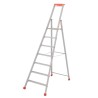 TUBESCA Anodised Aluminium 7 Steps Step Ladder, 1.54m Platform Height, 2.19m Open Length 02370007