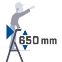 TUBESCA Anodised Aluminium 7 Steps Step Ladder, 1.54m Platform Height, 2.19m Open Length 02370007