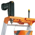 TUBESCA Anodised Aluminium 7 Steps Step Ladder, 1.54m Platform Height, 2.19m Open Length 02370007
