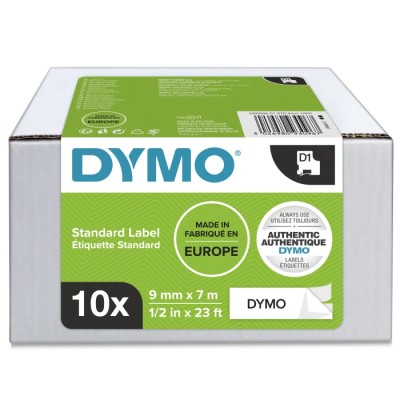 Dymo Black on White Label Printer Tape 7.62 mm Label Length 9 mm Label Width 2093096