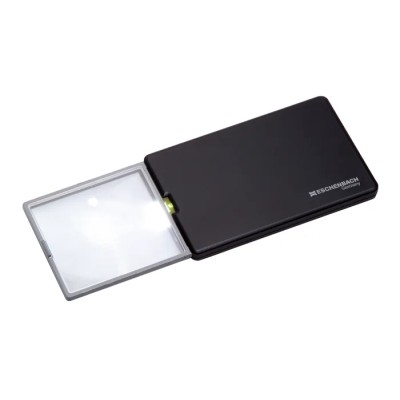 Eschenbach Illuminated Pocket Magnifying Glass, 3x Magnification, Battery Operated CR2025, Model 152110