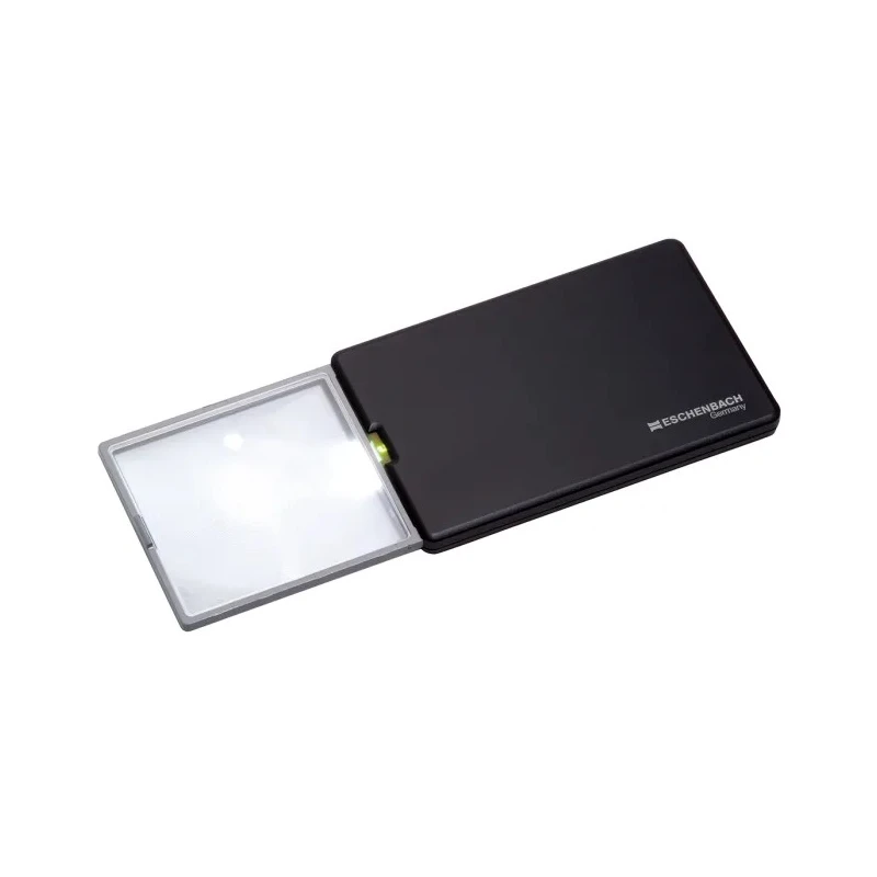 Eschenbach Illuminated Pocket Magnifying Glass, 3x Magnification, Battery Operated CR2025, Model 152110