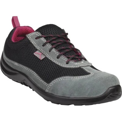 Delta Plus Women's Black, Grey, Purple Stainless Steel Safety Trainer UK 6 EU 39 Lace Up Steel Midsole SRC Slip COMOSPNO39