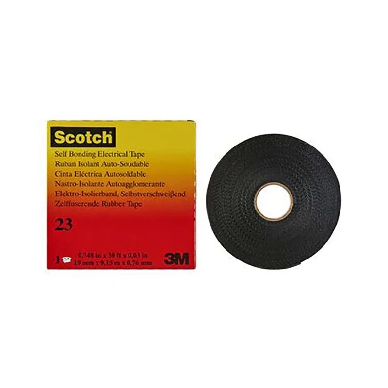 3M Black Ethylene Propylene Diene Monomer Electrical Tape 25mm x 7m SCOTCH 23 7X25