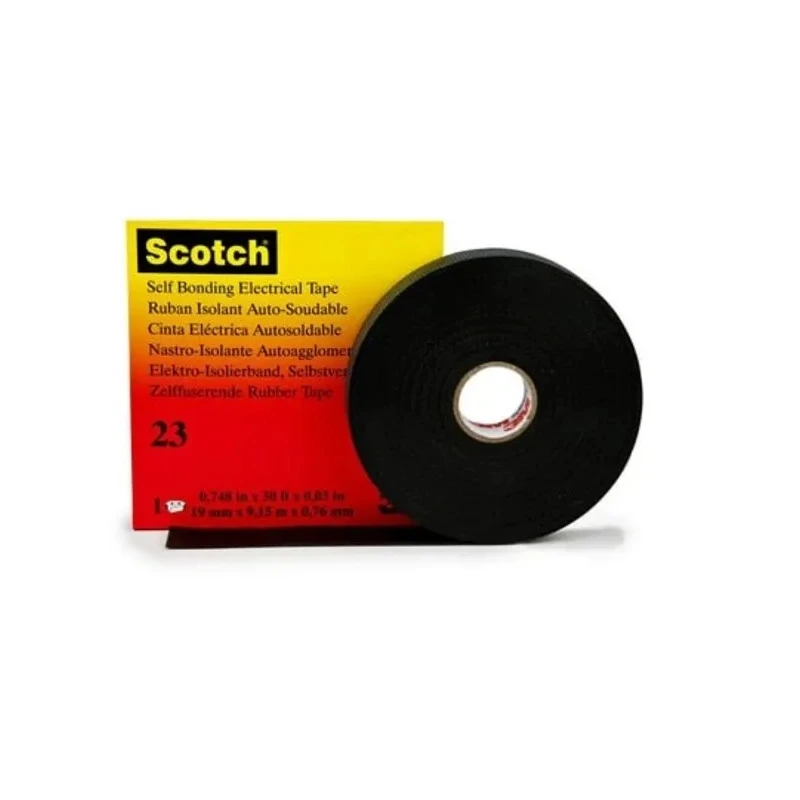 3M Black Ethylene Propylene Diene Monomer Electrical Tape 25mm x 7m SCOTCH 23 7X25