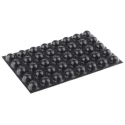 3M Hemispherical Polyurethane Self-Adhesive Feet, 16 mm Diameter, 12.7 mm Width, 7.9 mm Thickness, 50 ft Length SJ 5027 BLACK