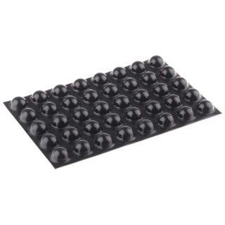 3M Hemispherical Polyurethane Self-Adhesive Feet, 16 mm Diameter, 12.7 mm Width, 7.9 mm Thickness, 50 ft Length SJ 5027 BLACK